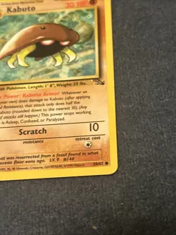 Pokemon TCG WoTC Kabuto 50/62 Fossil Regular Vintage Great Condition LP - Image 5