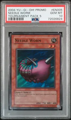 Yugioh PSA 10 2004 Needle Worm TP5-EN005 Super Rare *6824 - Image 1