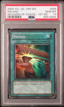 YUGIOH PSA 10 2004 Reload IOC-045 Super Rare 1st Edition *0264 - Image 1