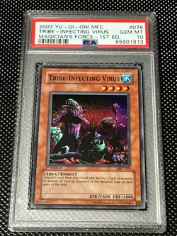 YUGIOH PSA 10 2003 Tribe-Infecting Virus MFC-076 Super Rare 1st Edition *1913 - Image 1