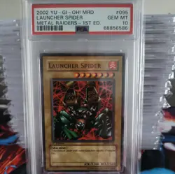 2002 YU-GI-OH! METAL RAIDERS MRD-095 LAUNCHER SPIDER - 1st Ed- PSA 10 POP 23 - Image 1
