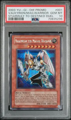 YUGIOH PSA 10 2003 Valkyrion the Magna Warrior SDD-001 Secret Rare Promo *5296 - Image 1