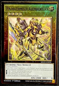 Yu-Gi-Oh! - Primathmech Alembertian - (MGED-EN030) Off Centered, 1st Ed, PGR, NM - Image 1