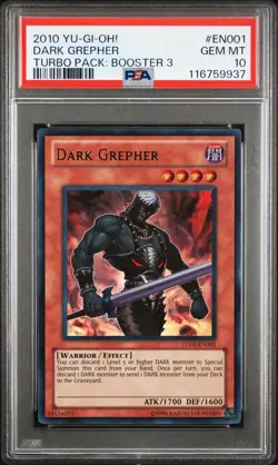 Yugioh PSA 10 2010 Dark Grepher TU03-EN001 Ultra Rare Promo *9937 - Image 1