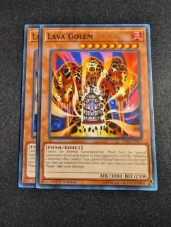 Yugioh - 2x Lava Golem SDSH-EN013 1st Edition Common NM - Image 1