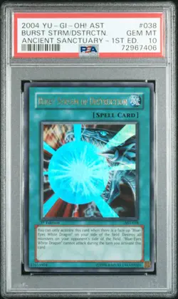 YUGIOH PSA 10 Burst Stream of Destruction AST-038 Ultra Rare 1st Edition *7406 - Image 1