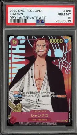One Piece CCG Shanks Japanese Alternate Art OP01-120 PSA 10 Gem Mint - Image 1