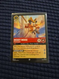103/204 Mickey Mouse Pirate Captain (Super Rare) Disney Lorcana Azurite Sea (6) - Image 1