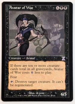 MTG Card - 1x Avatar of Woe - Timeshifted - NM/LP - Black - Magic The Gathering - Image 1