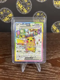 Pokemon TCG Pikachu EX Ultra Rare Holo Card 219/191 Surging Sparks - Image 1