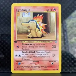Pokemon TCG Cyndaquil Neo Genesis Card 57/111 Shin-ichi Yoshida NM 1st Edition - Image 1
