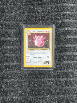 Holo Rare Erika's Clefable Pokemon Card From The 2000 Gym Heroes 1/132 - Image 1