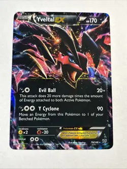 Pokemon TCG Yveltal EX Ultra Rare Holo Card 79/146 XY Base Set - Image 1