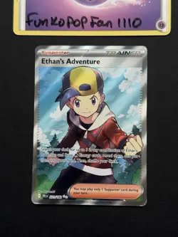 Ethan’s Adventure 221/182 Full Art Ultra Rare Destined Rivals Pokemon Card - Image 1
