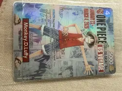 Bandai One Piece CCG Monkey D. Luffy US Voyage Basketball Promo Holo Card - Image 2