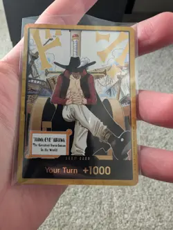 Dracule Mihawk Gold DON!! Card One Piece The Azure Sea's Seven English OP14 - Image 1