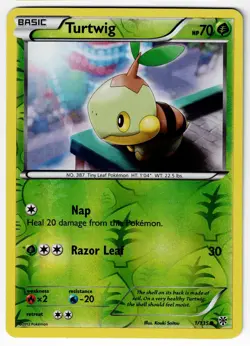 Turtwig Pokemon Plasma Storm 1/135 Reverse Holo Pokemon Card #1 - Image 1