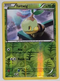 Turtwig Pokemon Plasma Storm 1/135 Reverse Holo Pokemon Card #1 - Image 3