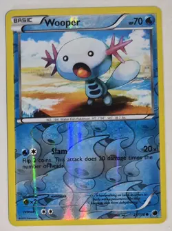 Wooper Pokemon Plasma Freeze 21/116 Reverse Holo Pokemon Card #21 - Image 3