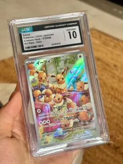 CGC 10 Eevee AR 078/066 Crimson Haze 2024 sv5a Pokemon Card Japanese Gem Mint - Image 4