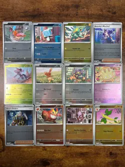 Lot of 12 Pokemon Reverse Holo Cards Mega Evolutions - Mixed Bundle Mint/ NM - Image 1
