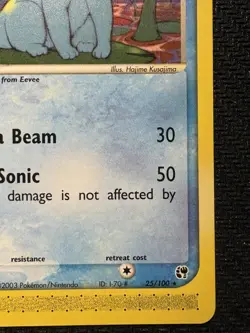 Pokemon TCG Vaporeon EX Sandstorm Rare 25/100 2003 Cute Card LP - Image 4