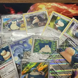 Pokemon Snorlax 10 Card Lot Sealed 151 ETB Promo SVP 051 Holo + EX Holo Rising - Image 5