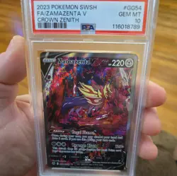 Zamazenta v Full Art GG54/GG70 Crown Zenith Pokemon Card PSA 10 Gem Mint - Image 3