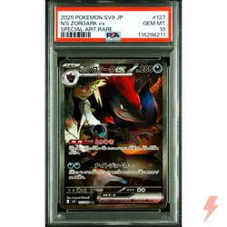 PSA 10 N's Zoroark ex SAR 127/100 SV9 Pokemon Card Japanese 2025 #7O2 - Image 1