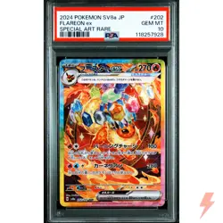 PSA 10 Flareon ex SAR 202/187 SV8a Pokemon Card Japanese 2024 #D64 - Image 1