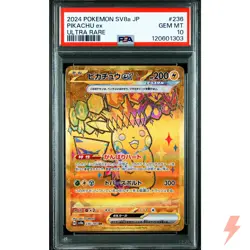 PSA 10 Pikachu ex UR 236/187 SV8a Pokemon Card Japanese 2024 #JFS - Image 1