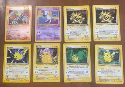 Vintage Pokemon Black Star and Movie Promo, Pikachu 8x Card Lot WOTC MP/Poor - Image 1