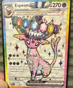 Pokemon Espeon EX SVP 175 Premium Figure Collection Black Star Promo card - Image 1