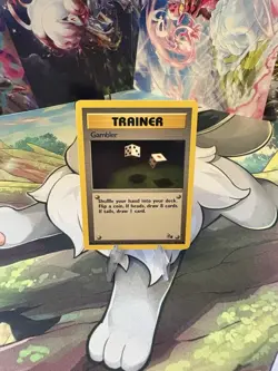 Gambler 60/62 Fossil Set Pokemon Trading Card Trainer Never Played - Image 1