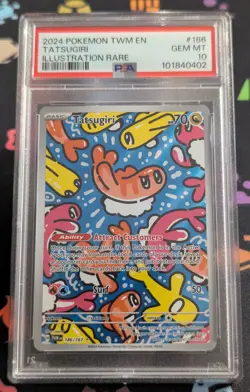 Pokemon TCG Tatsugiri Twilight Masquerade Illustration Rare Card 186/167 PSA 10 - Image 1