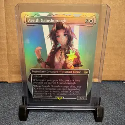 MTG Aerith Gainsborough (Borderless Foil) Final Fantasy 0374 FFVII FF7 NM - Image 1