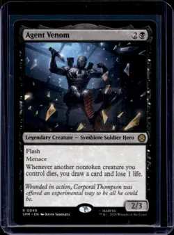 2025 Magic MTG Marvel's Spider-Man Agent Venom Foil Rare #0049 - Image 1