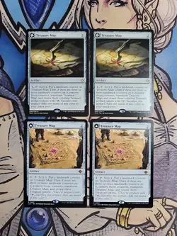 4x Treasure Map - NM/LP Mixed Sets XLN LCI MTG Magic - Image 1