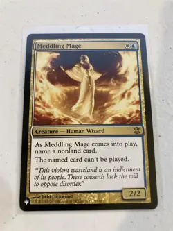 mtg Meddling Mage from Mystery Booster or The List, unplayed - Image 1