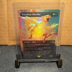 Traveling Chocobo (Borderless) Final Fantasy Foil MTG - Image 1