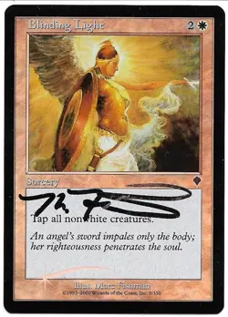 MTG M:tG INVASION Blinding Light FOIL - SIGNED by Marc Fishman! - Image 1