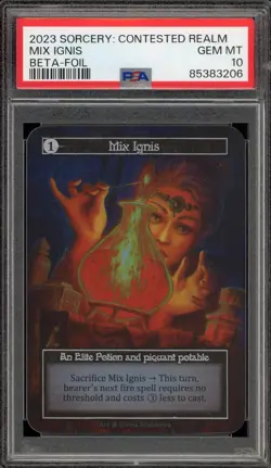 Sorcery: Contested Realm Mix Ignis Beta Foil PSA 10 Gem Mint - Image 1