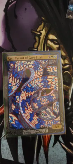MTG ALTER: Aesi Tyrant of the Gyre Strait, by LupaxyArt. Full art alter/tarot - Image 1