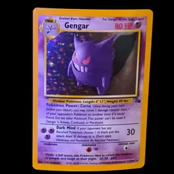 1999 Pokemon TCG Fossil Gengar Holo Rare Card 5/62 Pokemon - Image 1