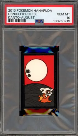 Pokemon Hanafuda Cubone/Clefairy/Clefable Kanto August PSA 10 Gem Mint - Image 1
