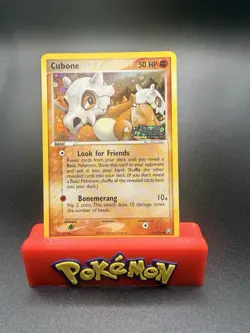 Pokemon TCG Cubone 51/109 Team Rocket Returns Reverse Foil Stamp LP - Image 1
