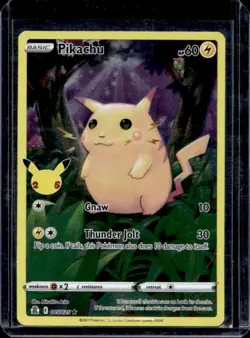 2021 Pokemon SWSH Celebrations Pikachu Holo #005/025 - Image 1