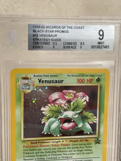 2000 Pokemon Venusaur Holo 13/53 BGS 9 WOTC Black Star Promo - Strategy Guide - Image 3