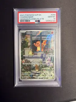 Pokemon Center Charmander ETB Promo Obsidian Flames #044 PSA 10 English - Image 1