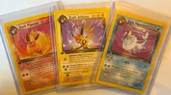 Team Rocket - 1st Edition NM - Dark Vaporeon, Flareon, Jolteon - Pokemon WOTC - Image 1